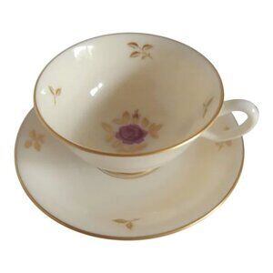Vintage Rhodora by Lenox Footed Cup & Saucer